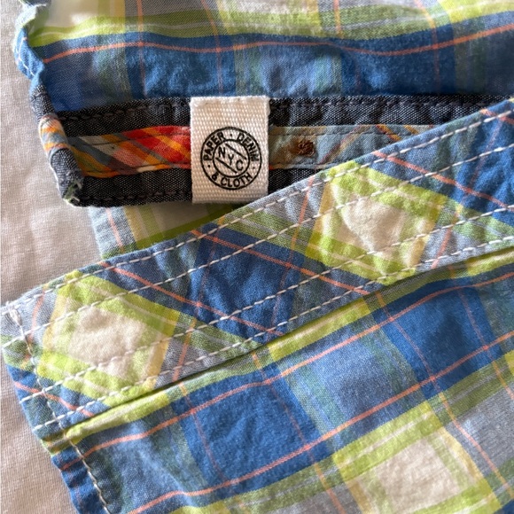 Paper Denim & Cloth Blue and Yellow Plaid Shirt - Picture 5 of 5